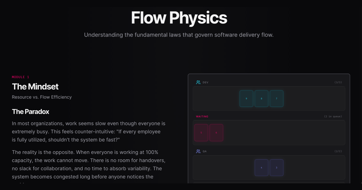 Flow Physics - Understanding Software Delivery Flow